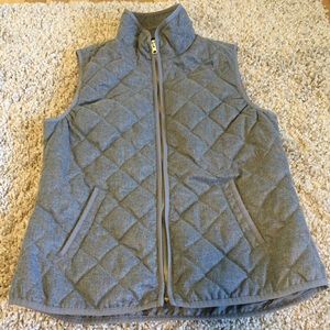 Old Navy Gray Quilted Vest